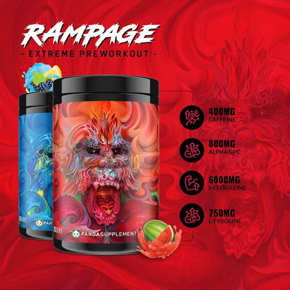 Panda Supps Rampage Extreme Pre-Workout|Lowcostvitamin.com|Pre-Workout