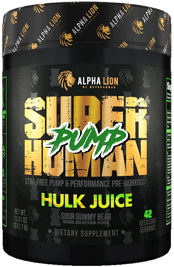 Alpha Lion SuperHuman Pump Non-Stim Pumps & Performance hulk