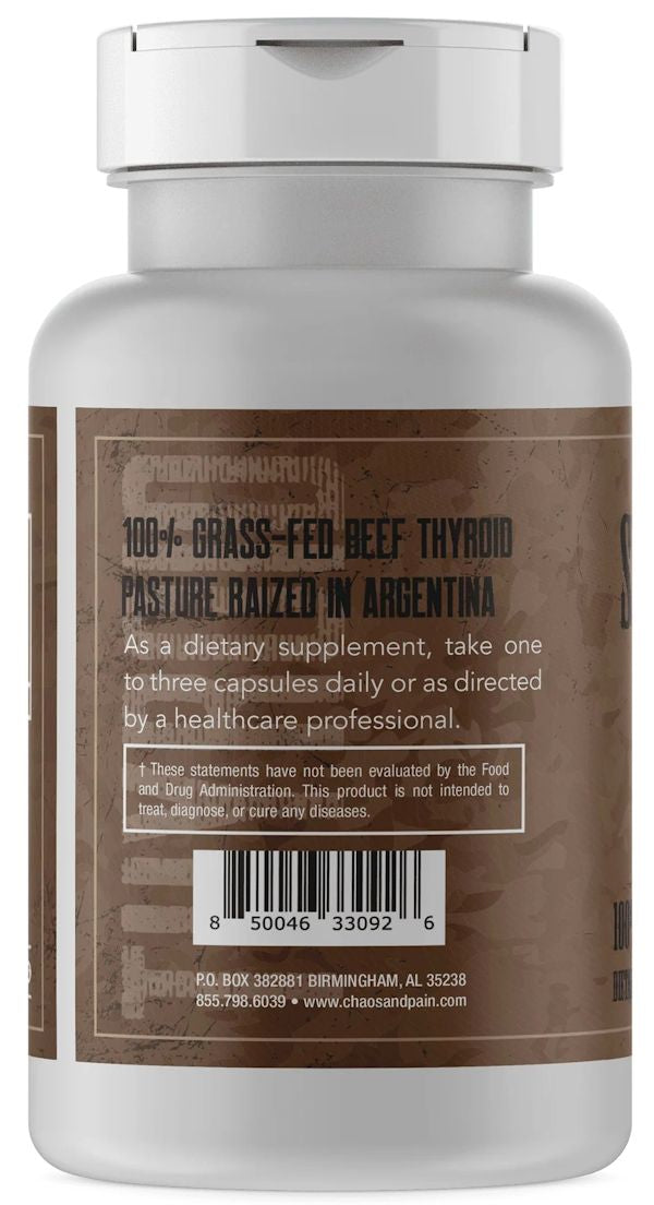 Chaos and Pain Thyroid Grass-Fed Beef Thyroid|Lowcostvitamin.com