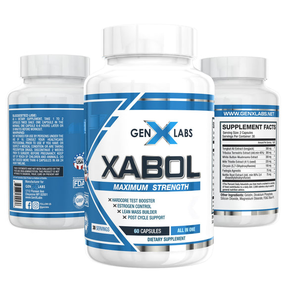 GenXLabs X-ABOL Maximum Strength Double Pak Free Shirt Offer|Lowcostvitamin.com|Test Booster
