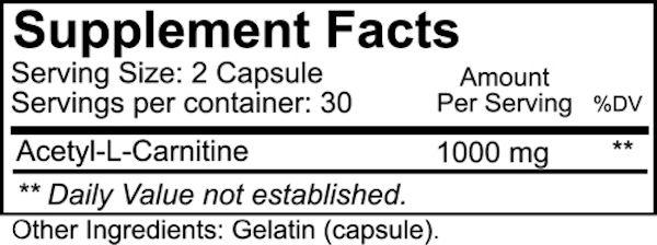 Nutrakey Acetyl-L-Carnitine 60 caps|Lowcostvitamin.com