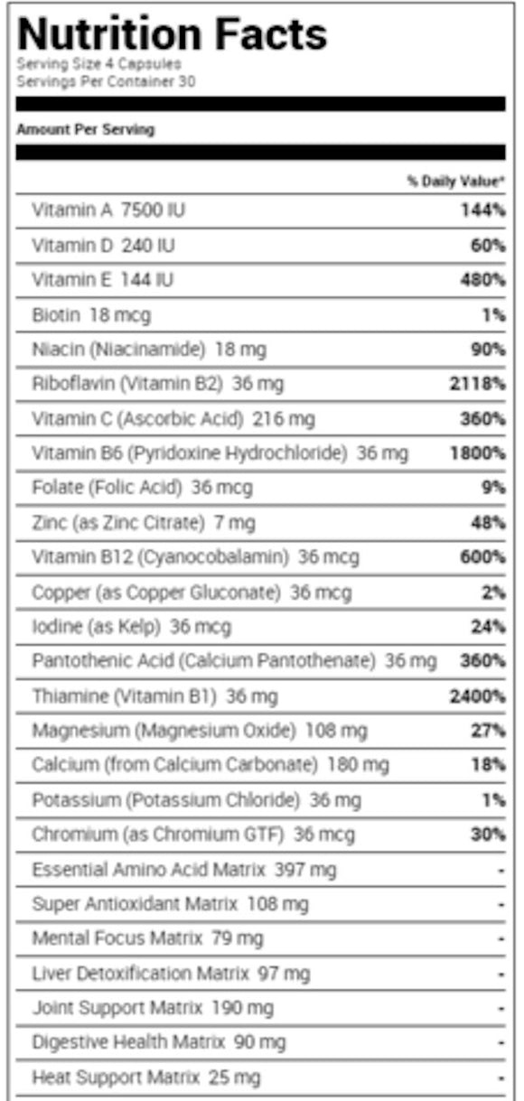 Finaflex Active Multi 120 Capsules|Lowcostvitamin.com|Multi Vitamin