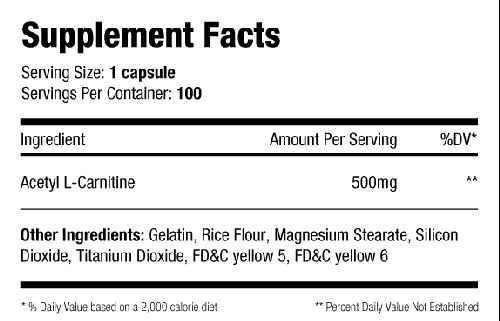 Carnitine weight loss SNS Alcar-500 100 Caps|Lowcostvitamin.com