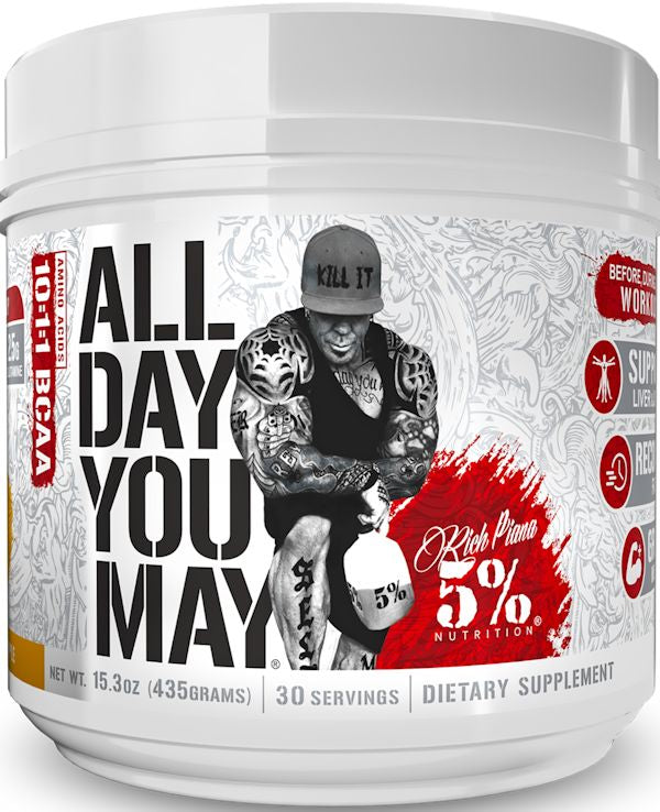 5% Nutrition All Day You May BCAA Recovery Drink mango