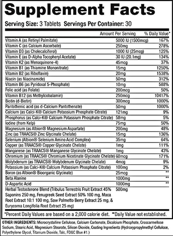 Gaspari Nutrition Anavite XT Xtreme Test|Lowcostvitamin.com|Multi Vitamin