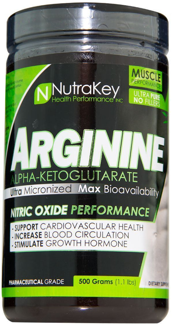NutraKey Arginine AKG Powder 500gms|Lowcostvitamin.com|Arginine