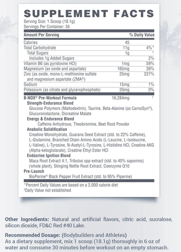Betancourt Nutrition B-NOX Androrush 35 servings|Lowcostvitamin.com|Pre-Workout