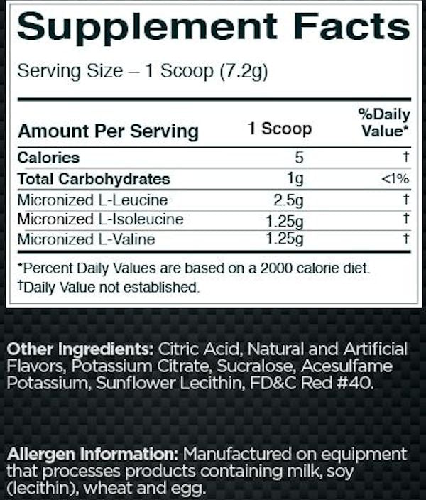 RuleOne BCAA  Rule One BCAAs 30servings fact