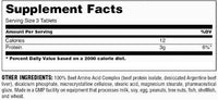 Universal Nutrition 100% Beef Aminos fact