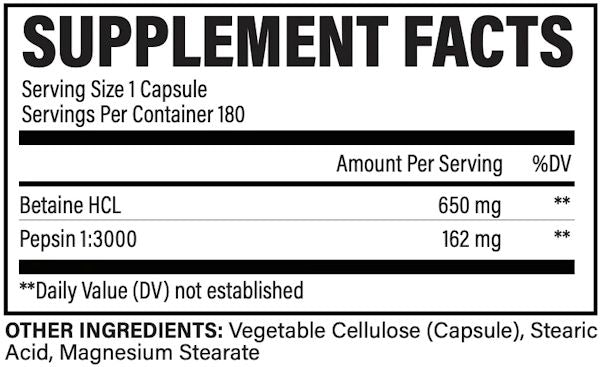 Revive Betaine HCL 180 Veg CapsulesLowcostvitamin.com