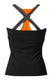 Better Bodies Women's Clothing Large Better Bodies Support 2-Layer Top Black/Orange (Code: 20off)
