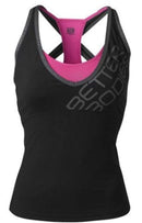 Better Bodies Support 2-Layer Top Black/Pink|Lowcostvitamin.com|Women's Clothing