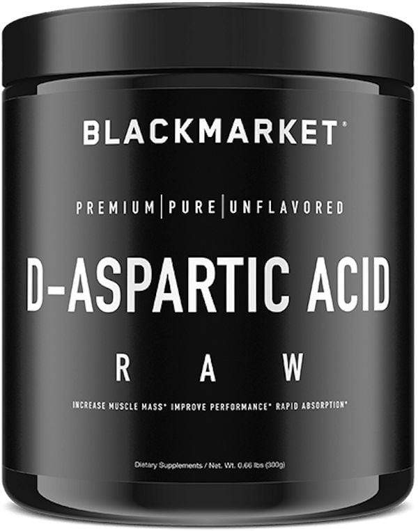 BlackMarket Labs D-Aspartic Acid Raw 60 servings|Lowcostvitamin.com
