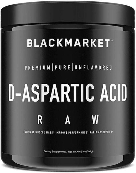 BlackMarket Labs D-Aspartic Acid Raw 60 servings|Lowcostvitamin.com|D-Aspartic Acid