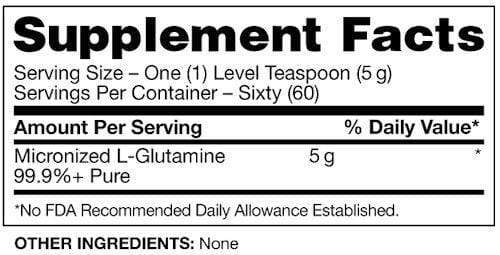 BlackMarket Labs L-Glutamine RAW 60 servings|Lowcostvitamin.com|Glutamine