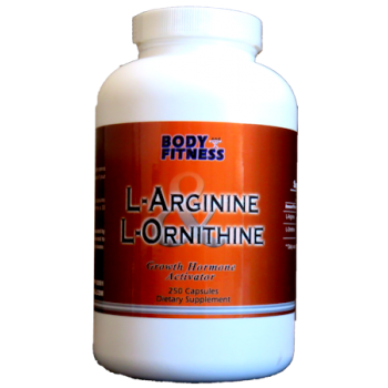 Body and Fitness L-Arginine & L-Ornithine 750 mg 250 cap|Lowcostvitamin.com|Amino Acids
