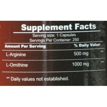 Body and Fitness L-Arginine & L-Ornithine 750 mg 250 cap|Lowcostvitamin.com|Amino Acids