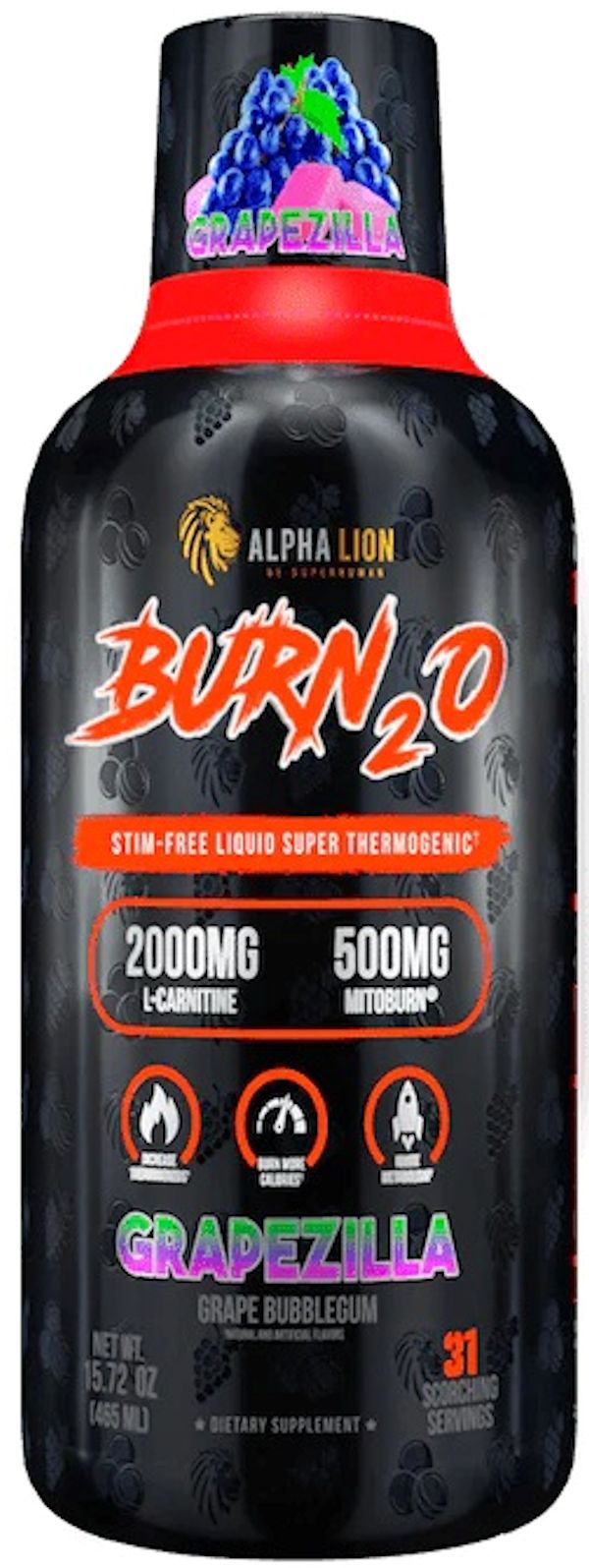 Alpha Lion Burn2O Liquid Fat Burner 31 ServingsLowcostvitamin.com
