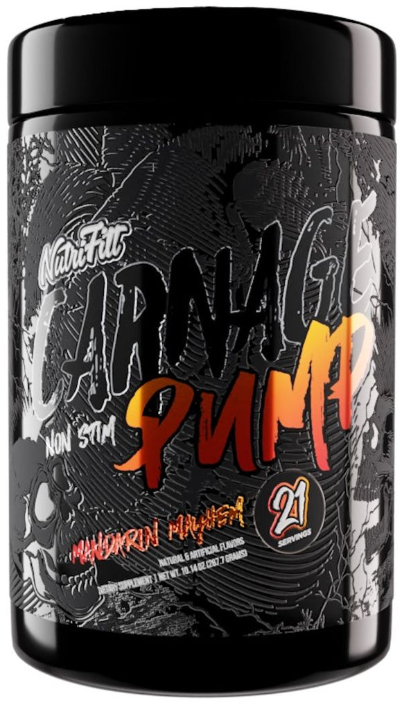 NutriFitt Carnage Pump Stim-Free Pre-Workout|Lowcostvitamin.com|Pre-Workout