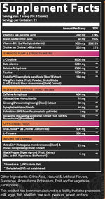 NutriFitt Carnage High Stim Pre-Workout fact