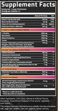 NutriFitt Carnage High Stim Pre-Workout fact