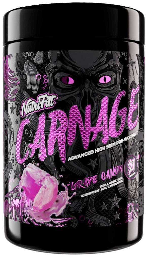 NutriFitt Carnage Advanced High Stim Pre-Workout|Lowcostvitamin.com|Pre-Workout