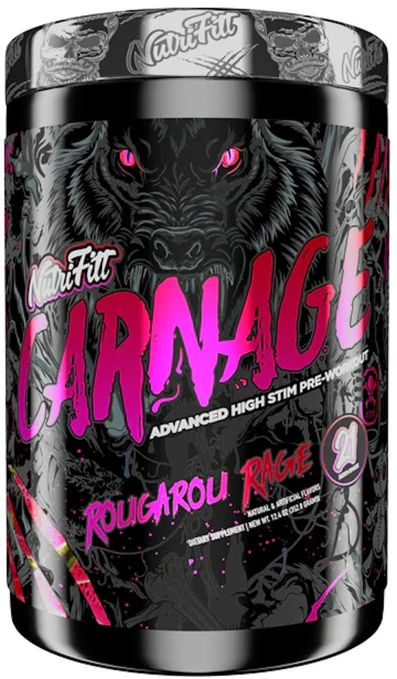 NutriFitt Carnage Advanced High Stim Pre-Workout|Lowcostvitamin.com|Pre-Workout