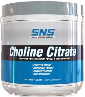 Serious Nutrition Solutions SNS Choline Citrate Powder|Lowcostvitamin.com|Stress