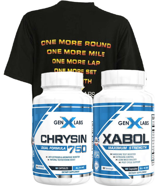 GenXLabs The Best PCT Stack X-ABOL with Chrysin 750 with FREE T-Shirt|Lowcostvitamin.com|Test Booster