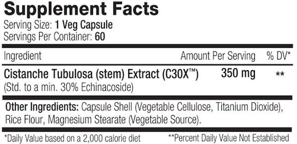 Serious Nutrition Solutions SNS Cistanche XT 60 Caps|Lowcostvitamin.com|Test Booster