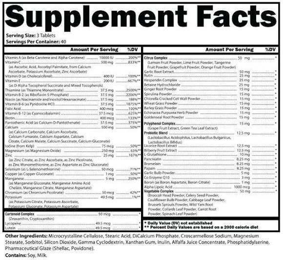 CTD Sports Multi-Elite Multivitamin 120 tabs|Lowcostvitamin.com|Multi Vitamin
