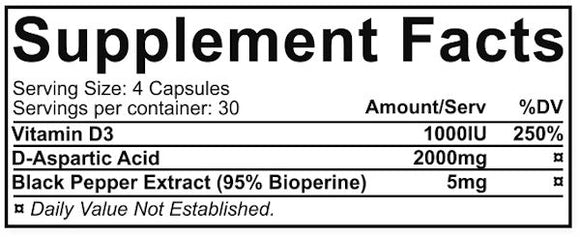 Repp Sports DAA D-Aspartic Acid 120 ct|Lowcostvitamin.com|D-Aspartic Acid