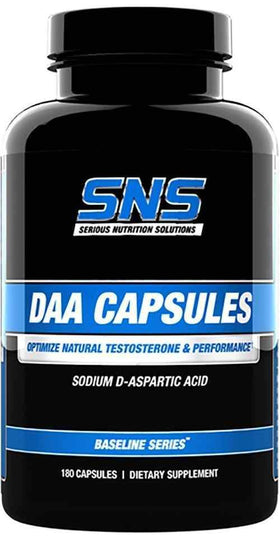 Serious Nutrition Solutions DAA D-Aspartic Acid 180 Caps|Lowcostvitamin.com|D-Aspartic Acid