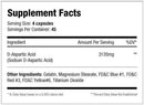 Serious Nutrition Solutions DAA D-Aspartic Acid 180 Caps|Lowcostvitamin.com|D-Aspartic Acid