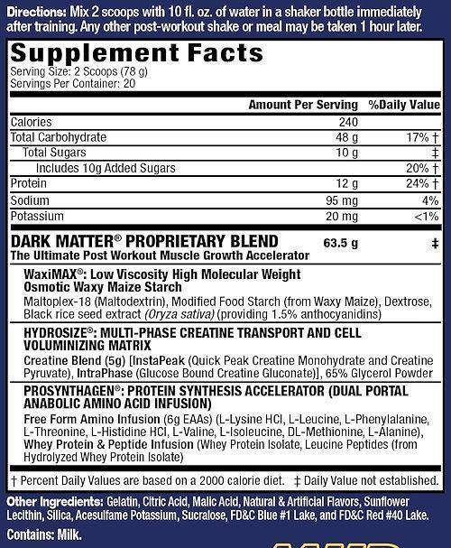 MHP Dark Matter 3.22lbs|Lowcostvitamin.com|Muscle Pumps