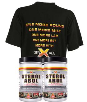 GenXLabs SterolABOL double pak with FREE T-Shirt|Lowcostvitamin.com|Test Booster