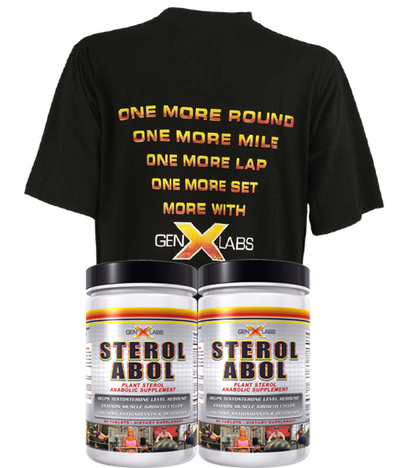 GenXLabs SterolABOL double pak with FREE T-Shirt|Lowcostvitamin.com|Test Booster
