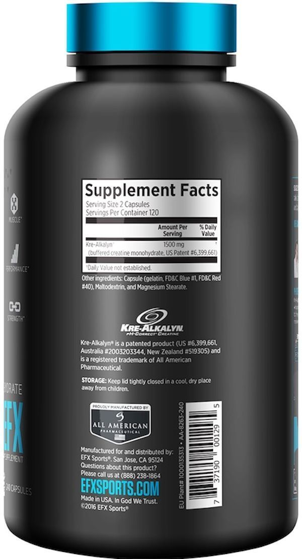 EFX Sports Creatine EFX Sports Kre-Alkalyn 240 Caps