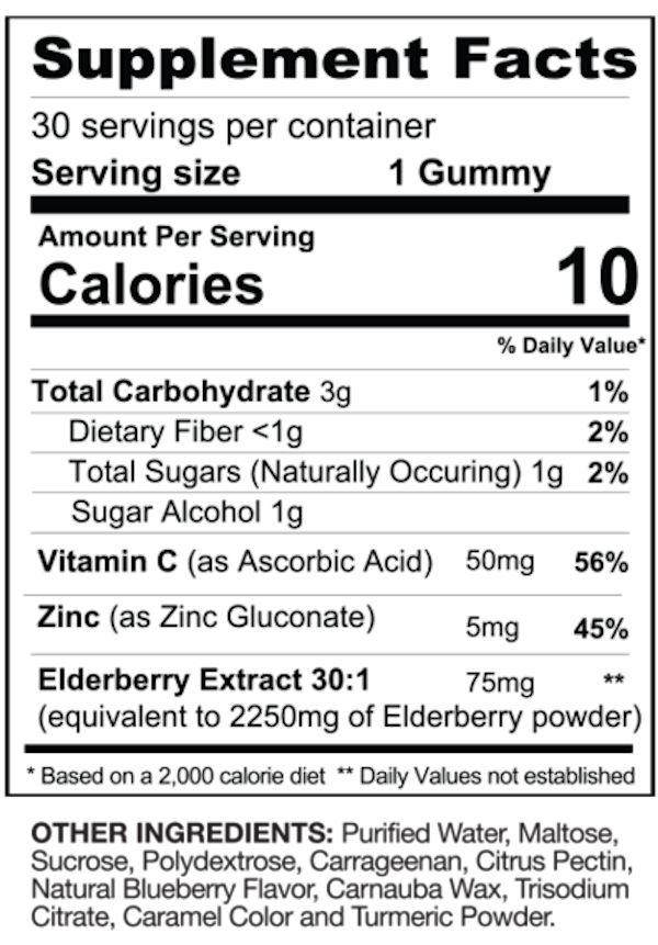 Gaspari Elderberry Immunity Gummies 30 servings