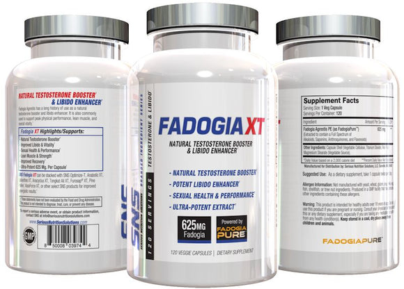 Serious Nutrition Solutions SNS Fadogia XT 120 V-Caps|Lowcostvitamin.com|Test Booster