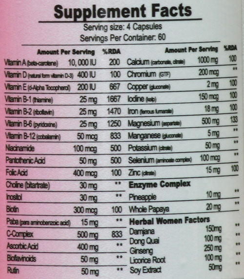 Body and Fitness For Women Only Multi Vitamins Buy 1 Get 1 Free|Lowcostvitamin.com|Multi Vitamin