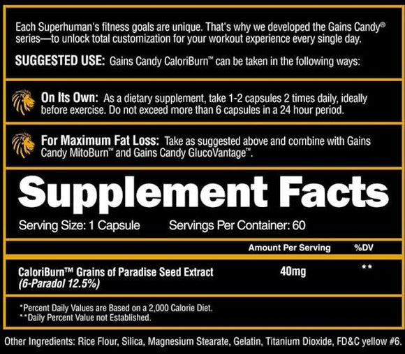 Alpha Lion Gains Candy Caloriburn Calorie-Burner 60 Capsules|Lowcostvitamin.com|Fat Burner