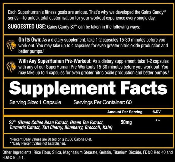 Alpha Lion Gain Candy S7 Big Pumps 60 Capsules|Lowcostvitamin.com|Muscle Pumps