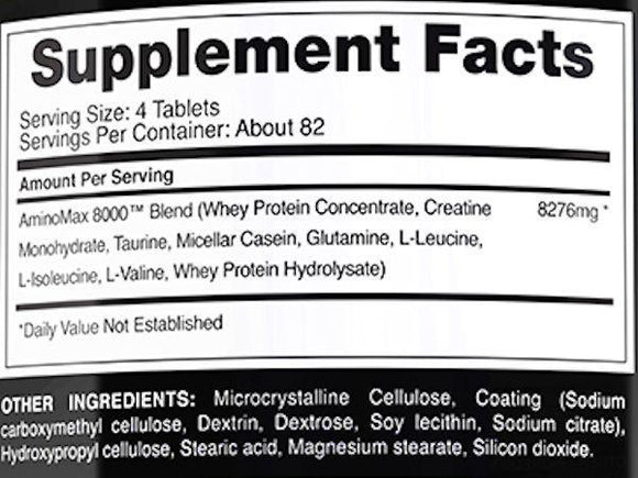 Gaspari Nutrition AminoMax 8000 325 tabs.|Lowcostvitamin.com|Amino Acids