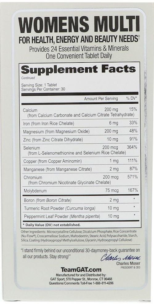 GAT Sport Women's Multi Vitamin 30 Tabs|Lowcostvitamin.com|Multi Vitamin