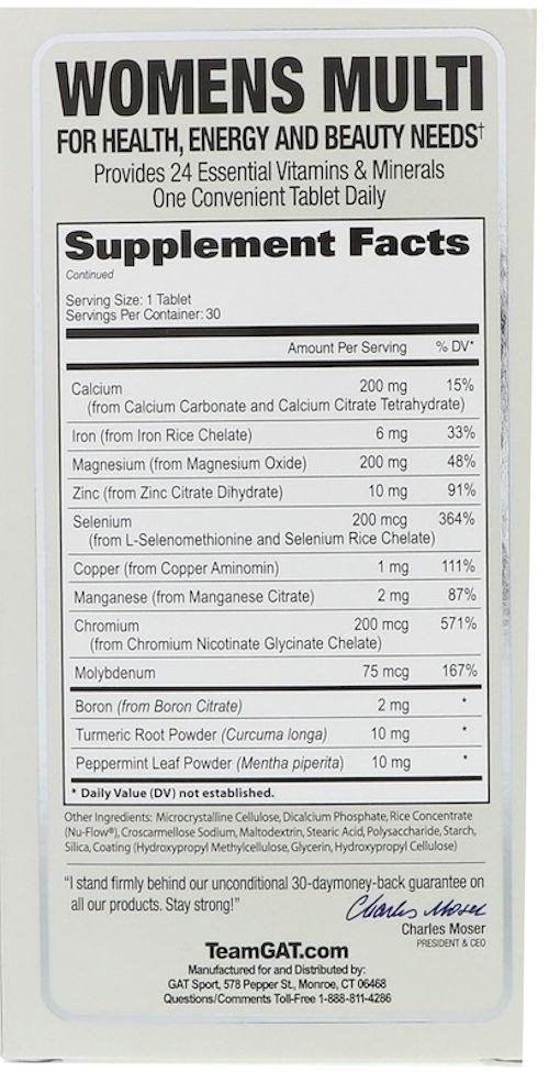 GAT Sport Women's Multi Vitamin 30 Tabs|Lowcostvitamin.com|Multi Vitamin