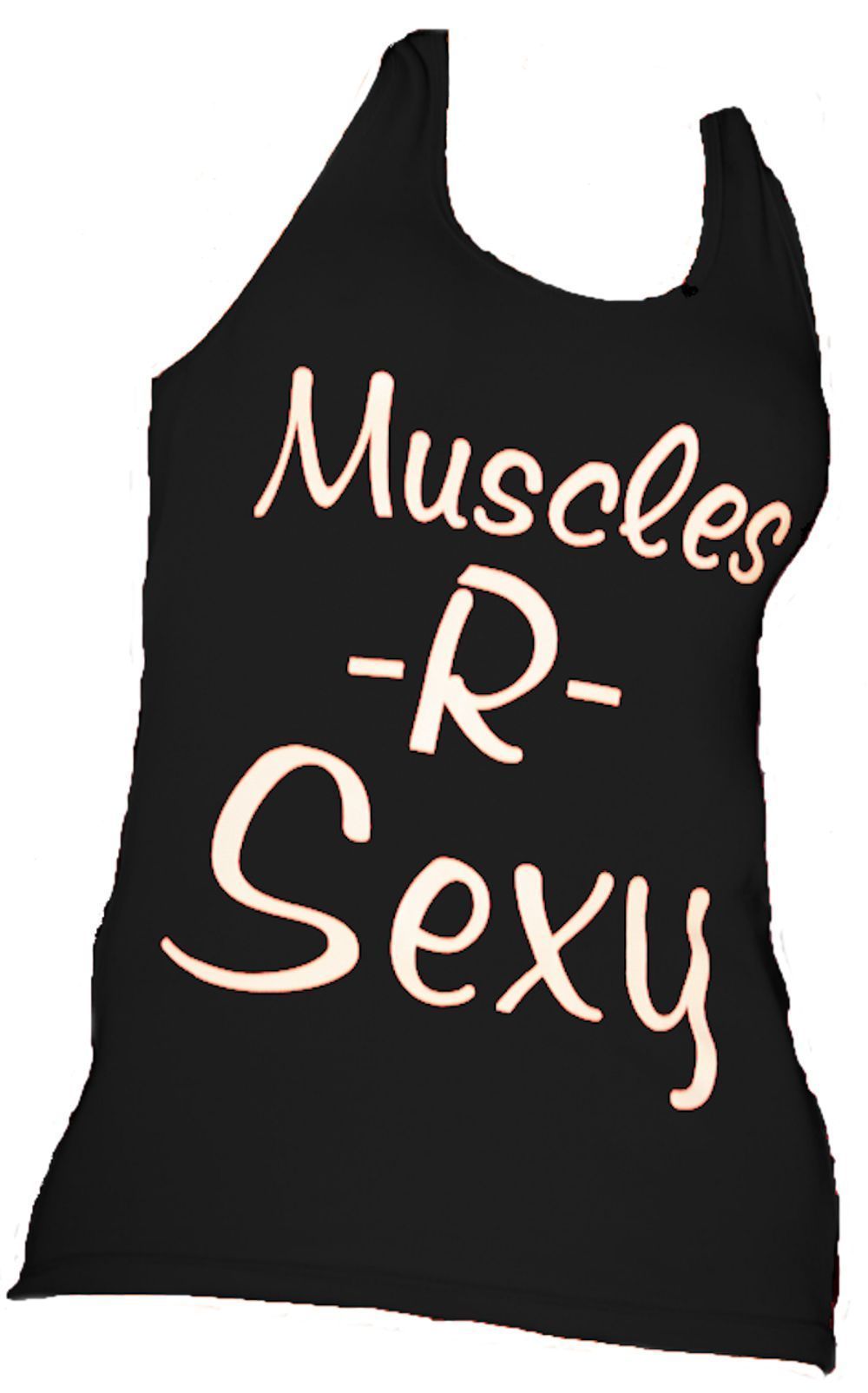 GenXLabs Muscle-R-Sexy Women's Clothing Black GenXlabs Women Cotton T-Back Tank