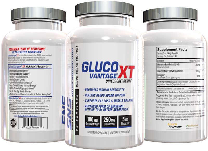 GlucoVantage XT Serious Nutrition Solution bottle