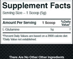 RuleOne Glutamine 150 serving fact