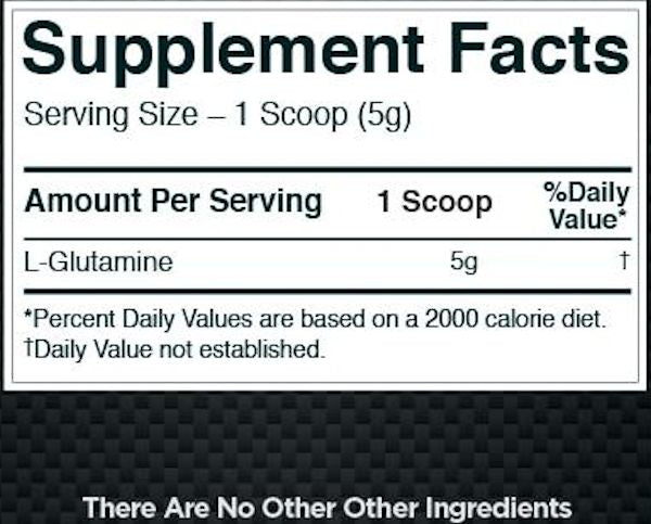 RuleOne Glutamine 150 serving fact